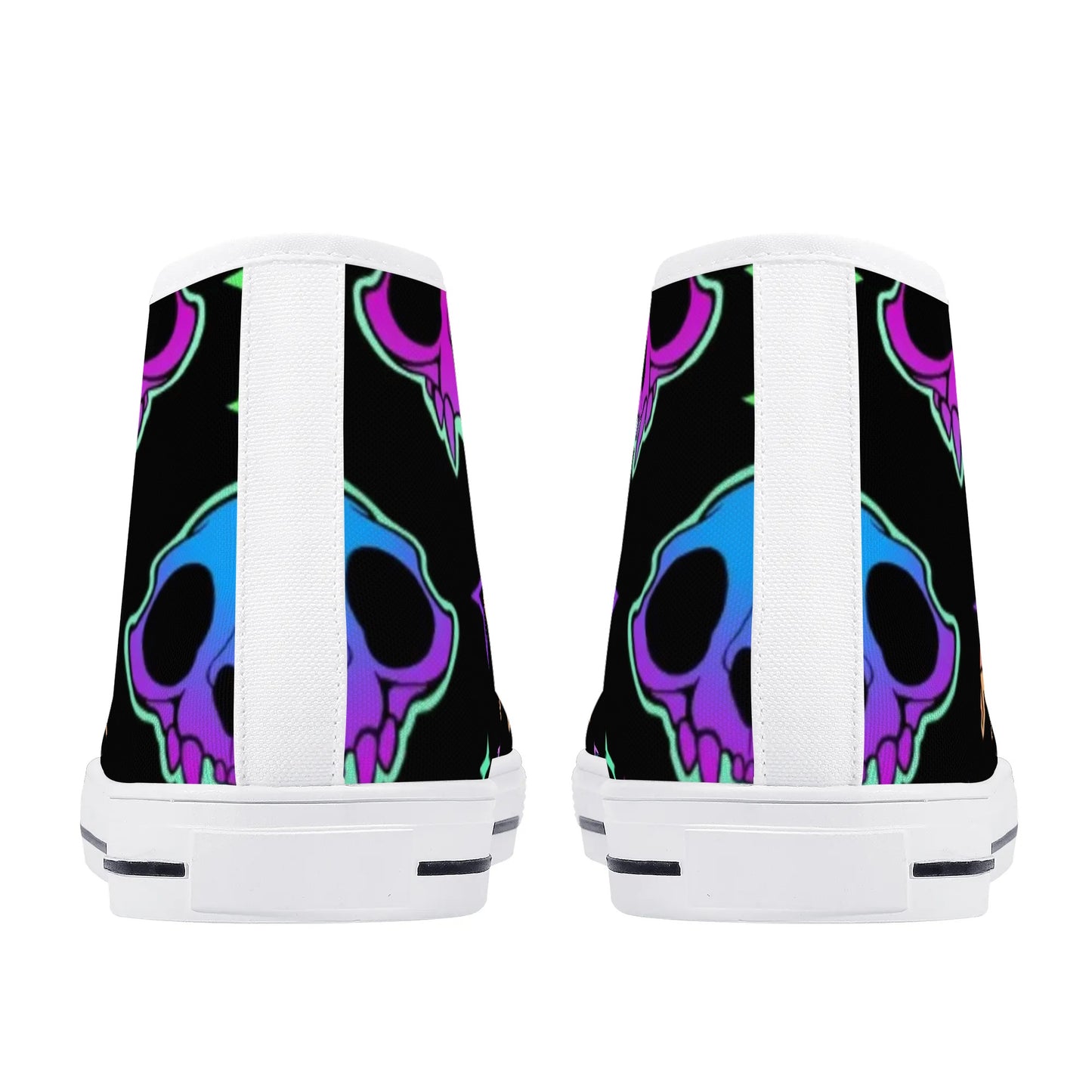 Womens Gothic Style High Top Canvas Shoes - NocturnalExpressions