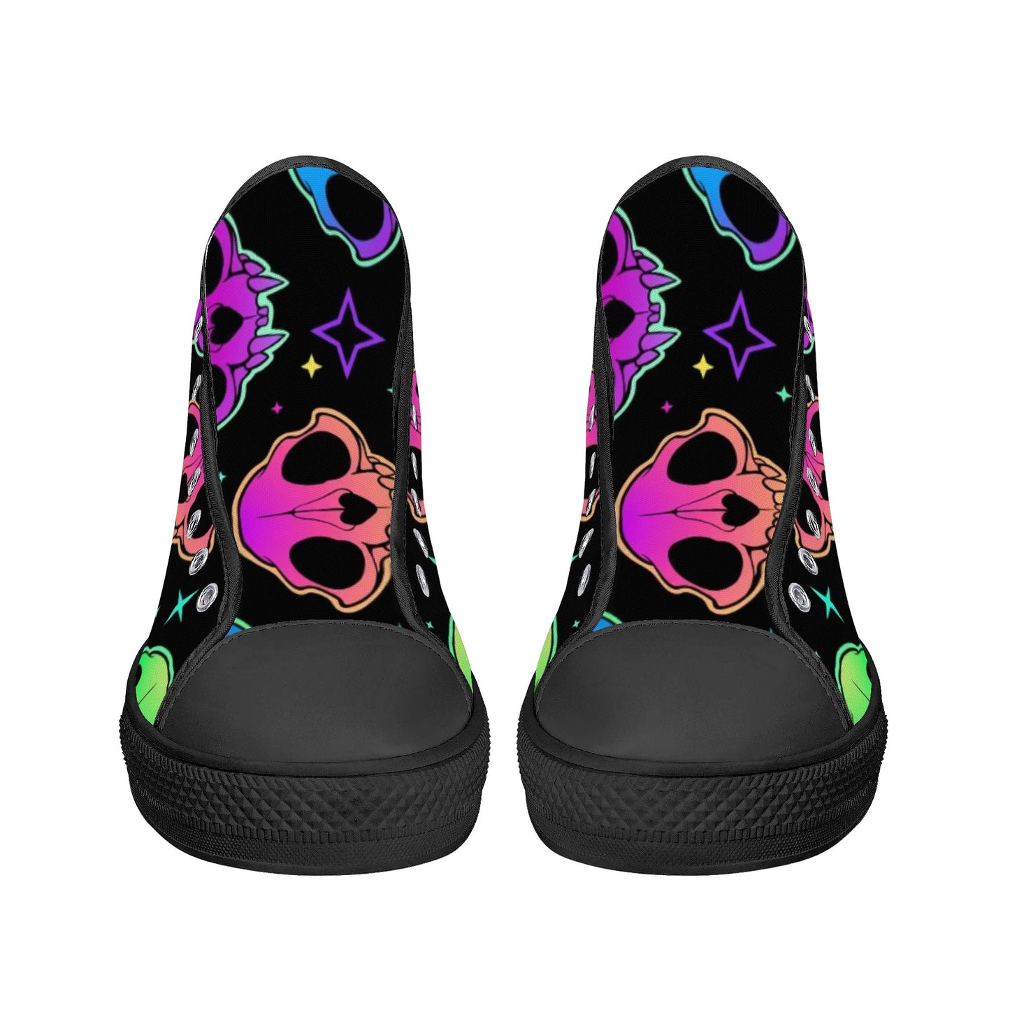 Womens Gothic Style High Top Canvas Shoes - NocturnalExpressions