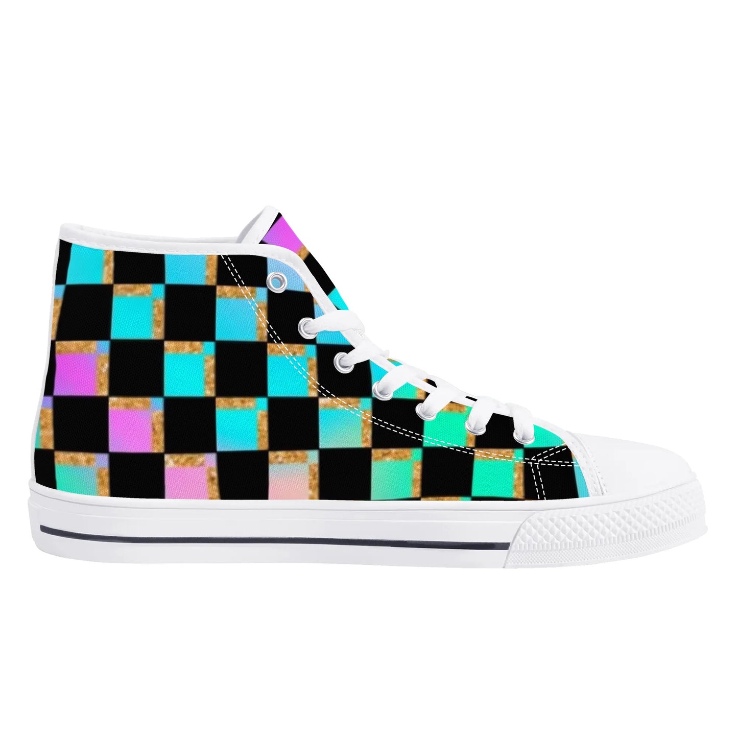 Womens Gothic Style High Top Canvas Shoes - NocturnalExpressions