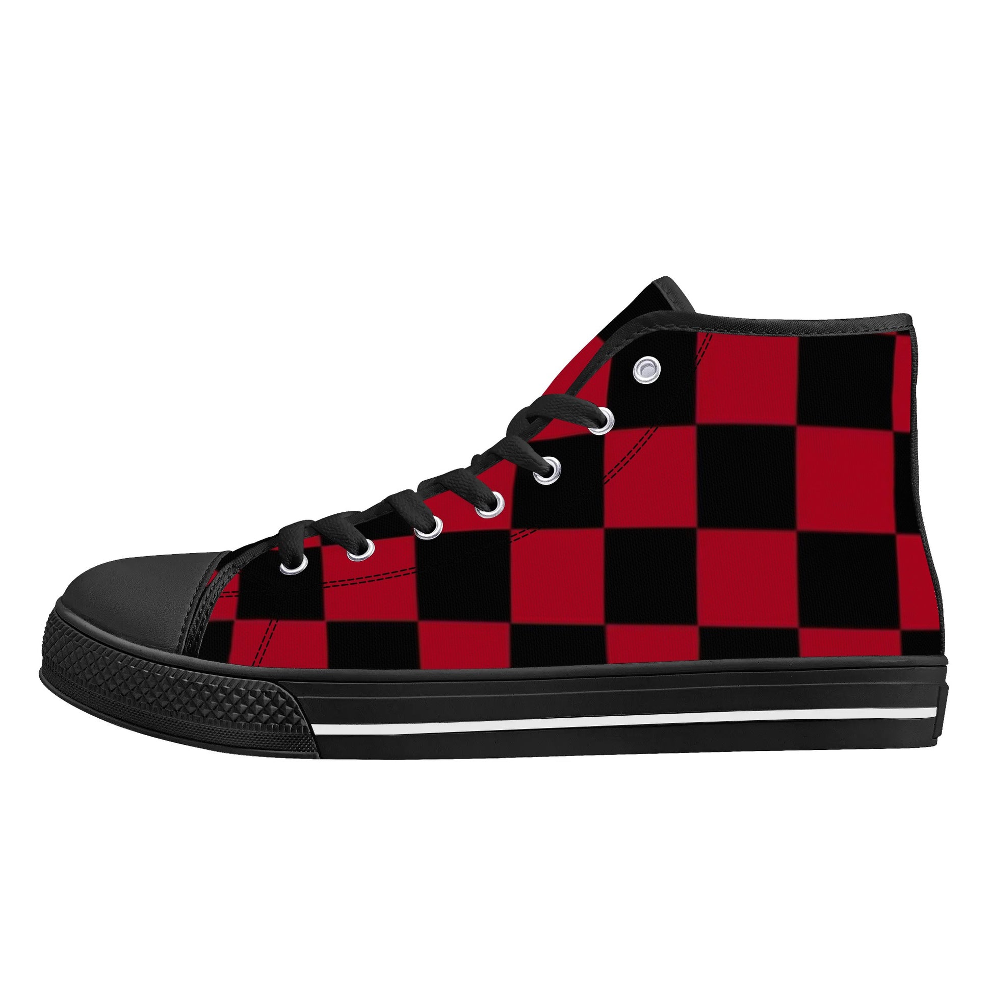 Womens Gothic Style High Top Canvas Shoes - NocturnalExpressions