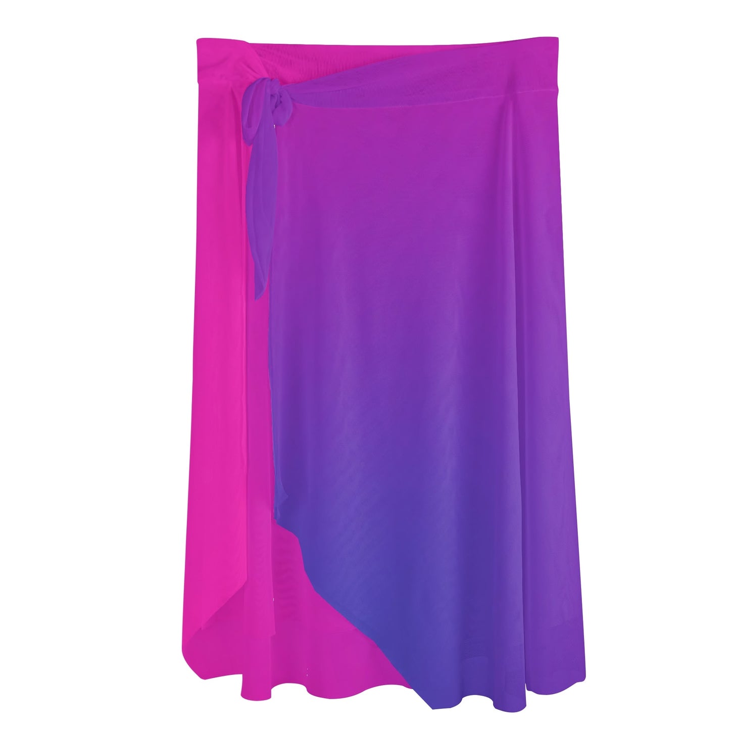 Womens Multicolored Cover-up Wraparound Skirt