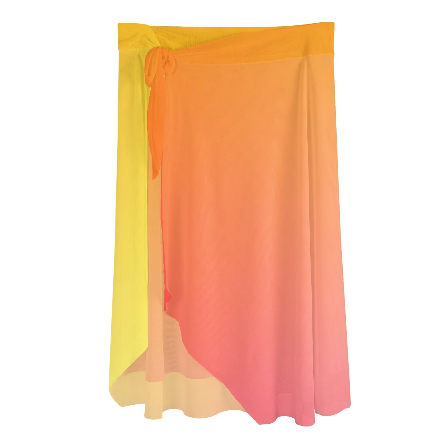 Womens Multicolored Cover-up Wraparound Skirt