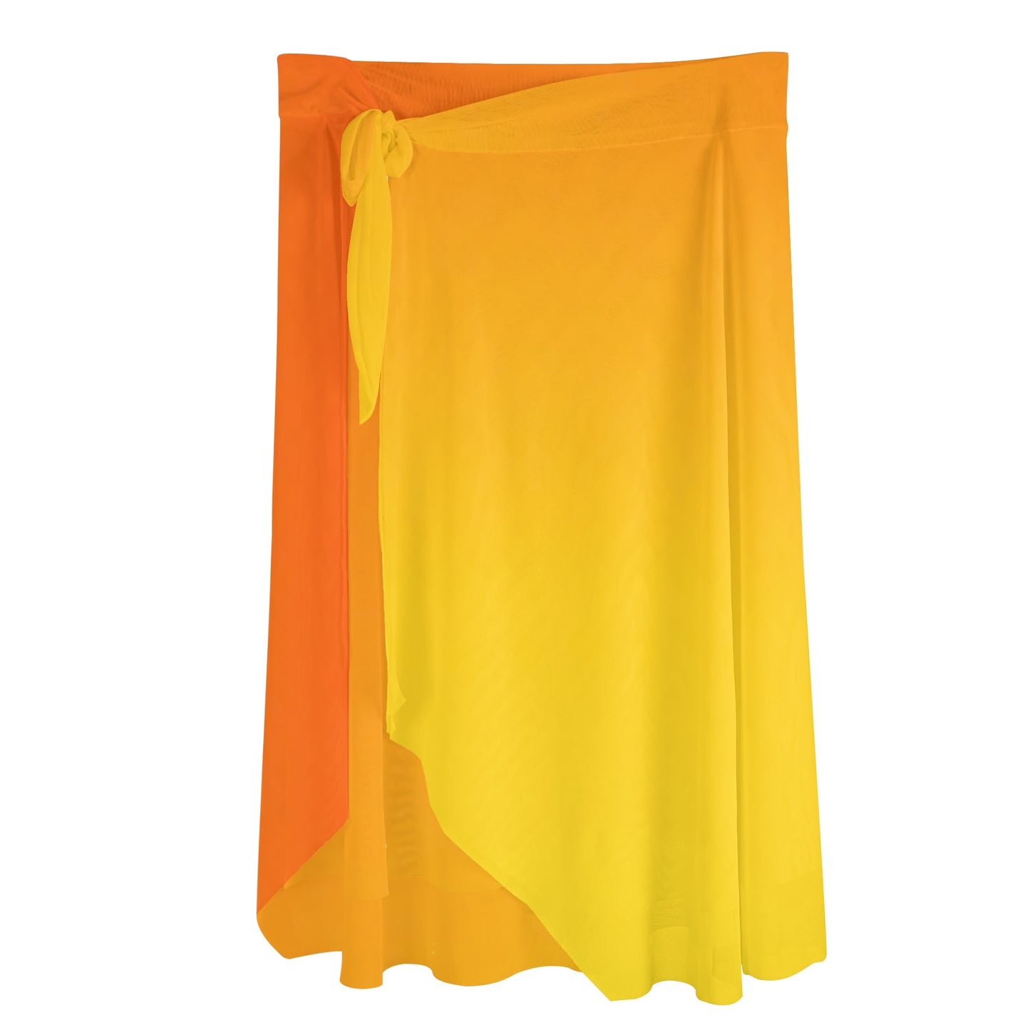 Womens Multicolored Cover-up Wraparound Skirt