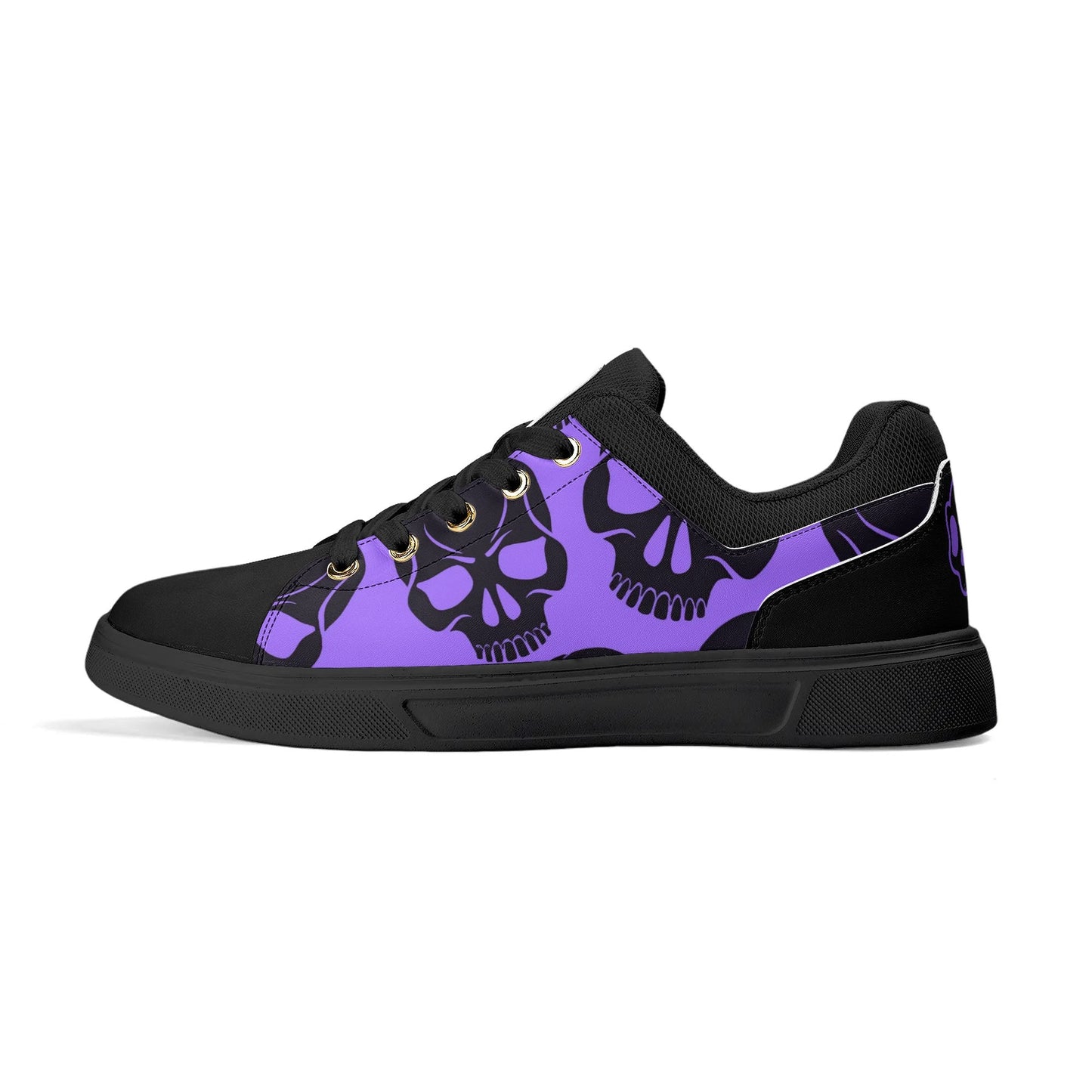 Skullies(c) Unisex PU Leather Skull Pattern Skate Shoes