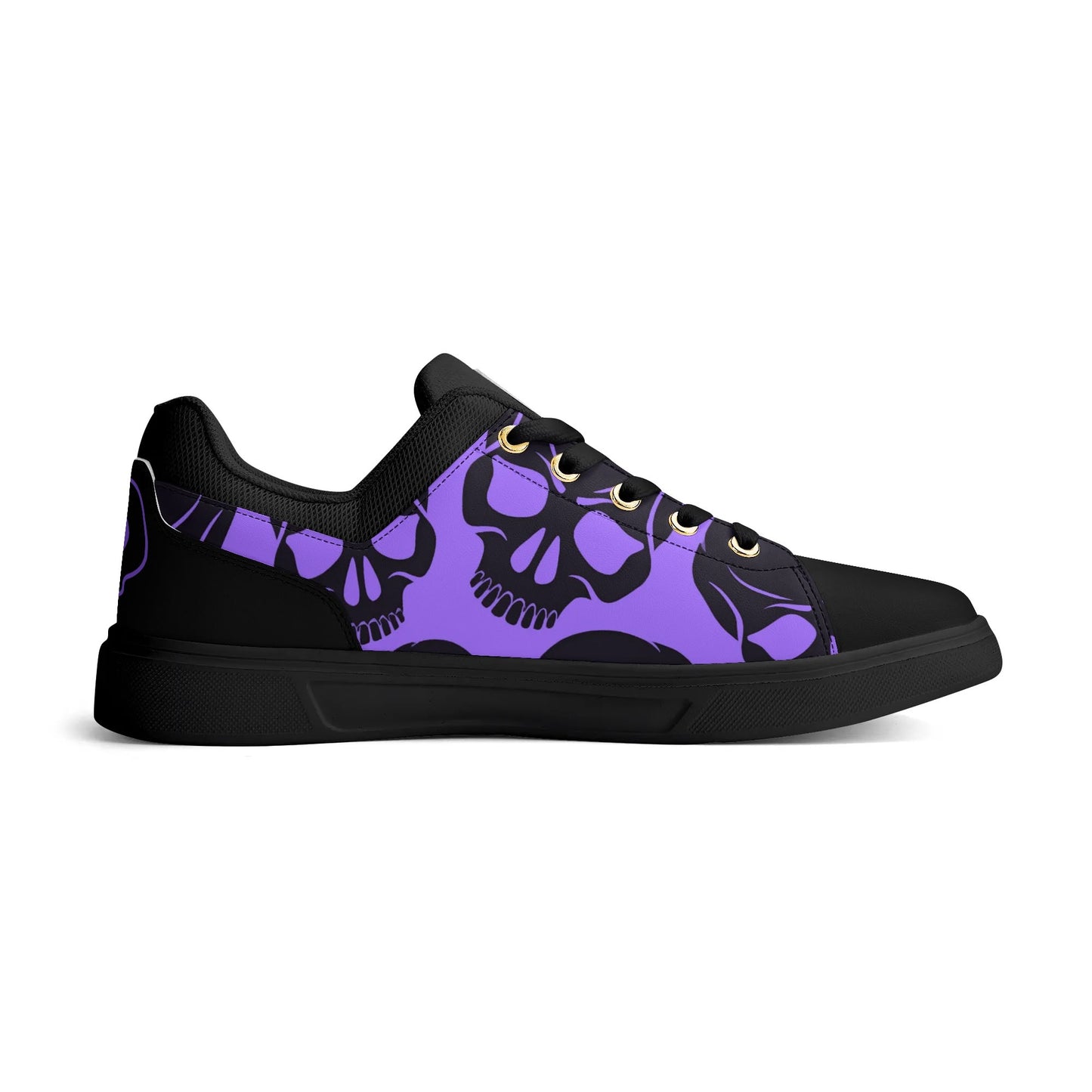 Skullies(c) Unisex PU Leather Skull Pattern Skate Shoes