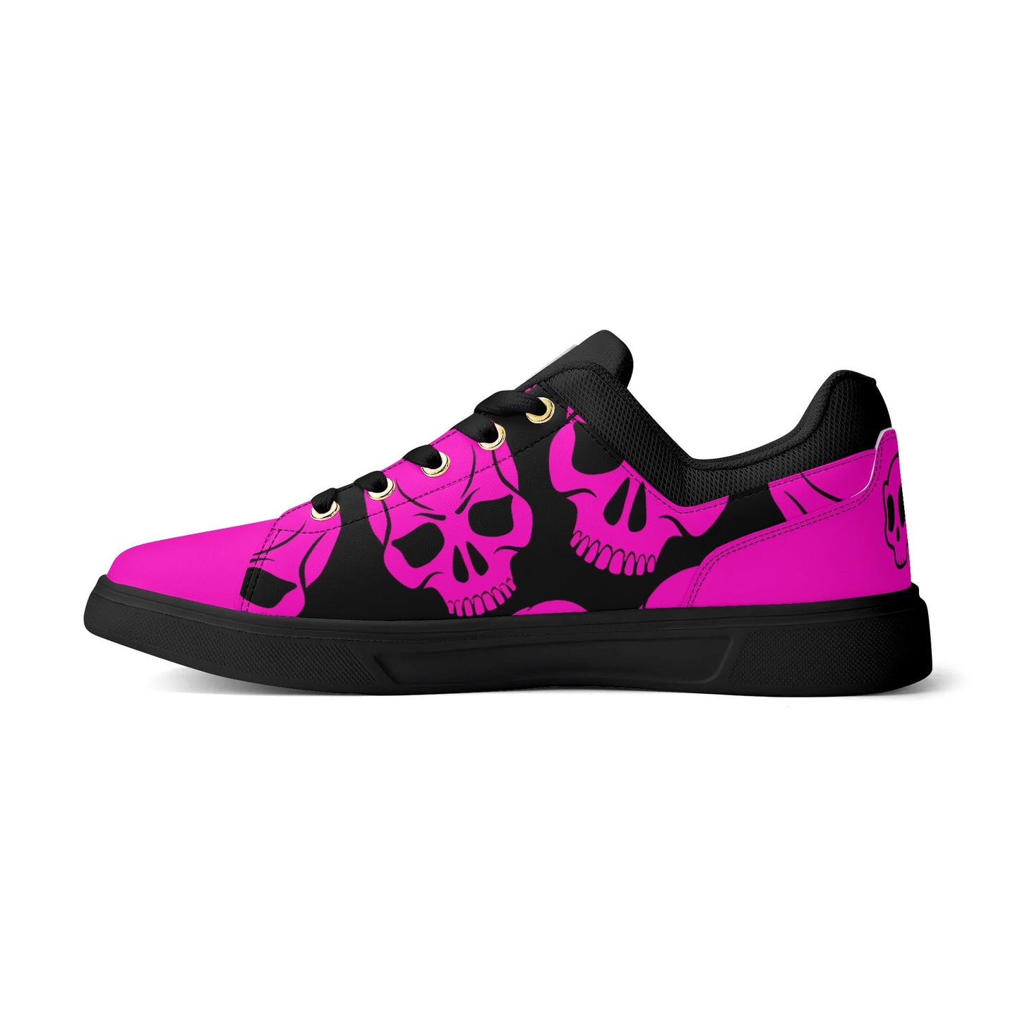 Skullies(c) Unisex PU Leather Skull Pattern Skate Shoes