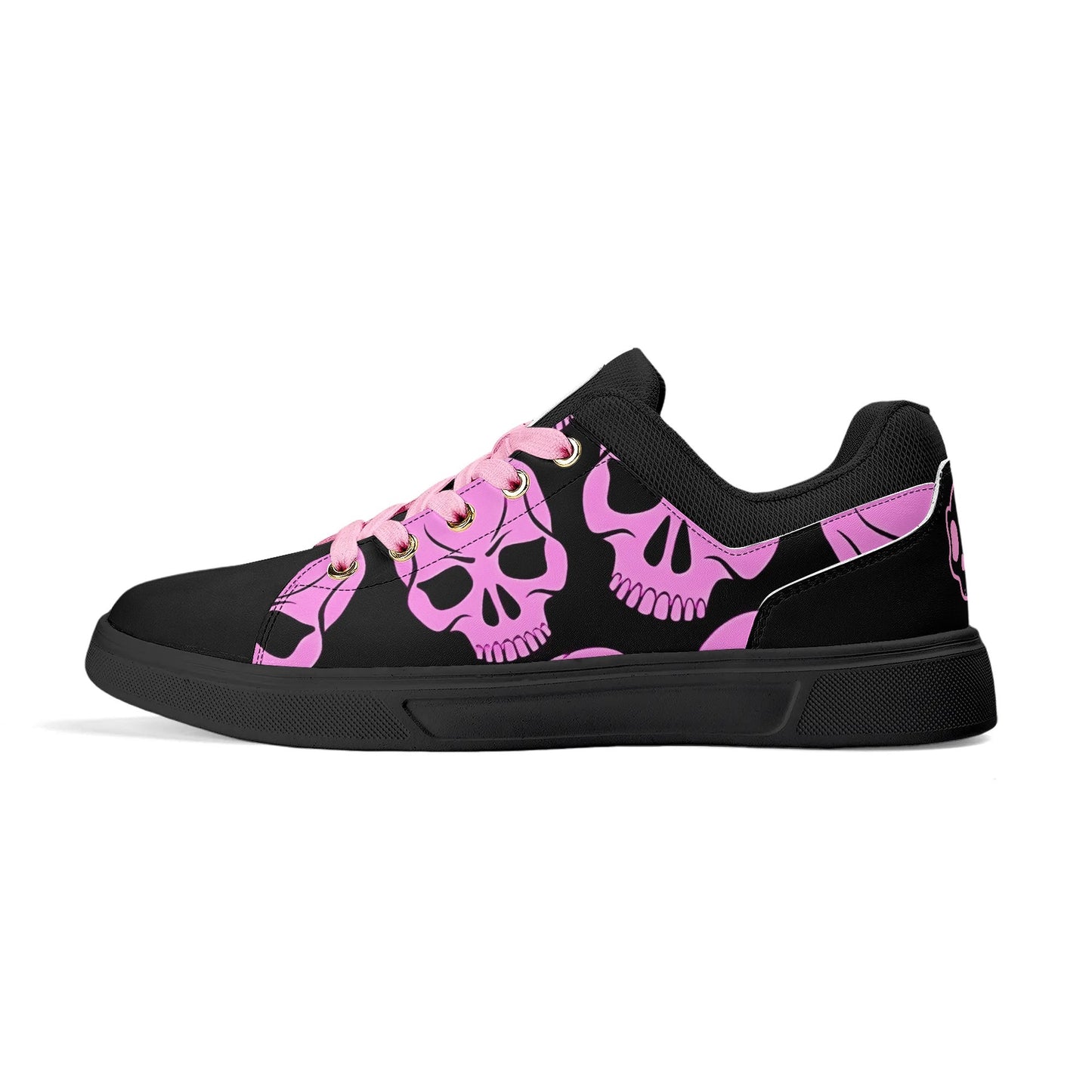 Skullies(c) Unisex PU Leather Skull Pattern Skate Shoes