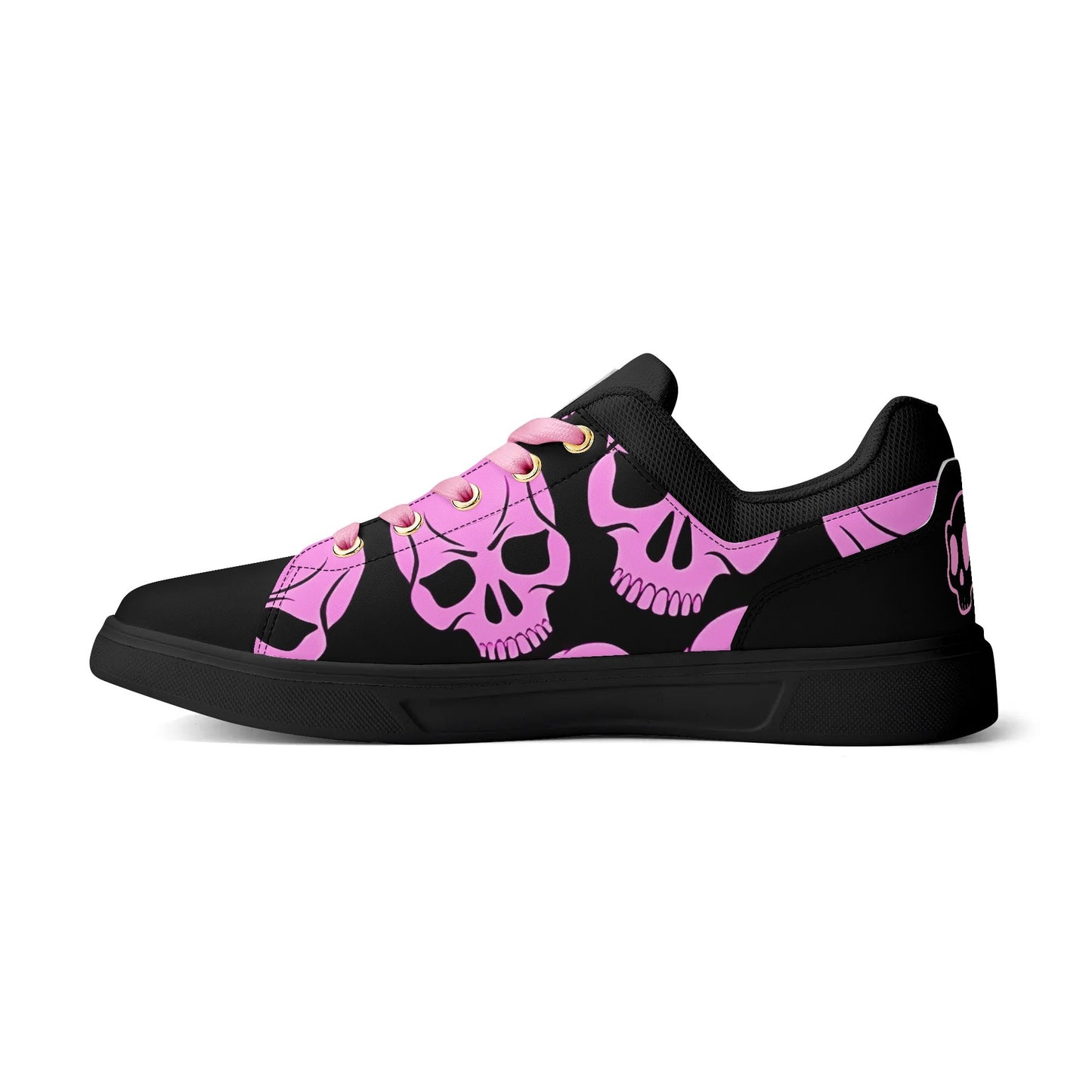 Skullies(c) Unisex PU Leather Skull Pattern Skate Shoes