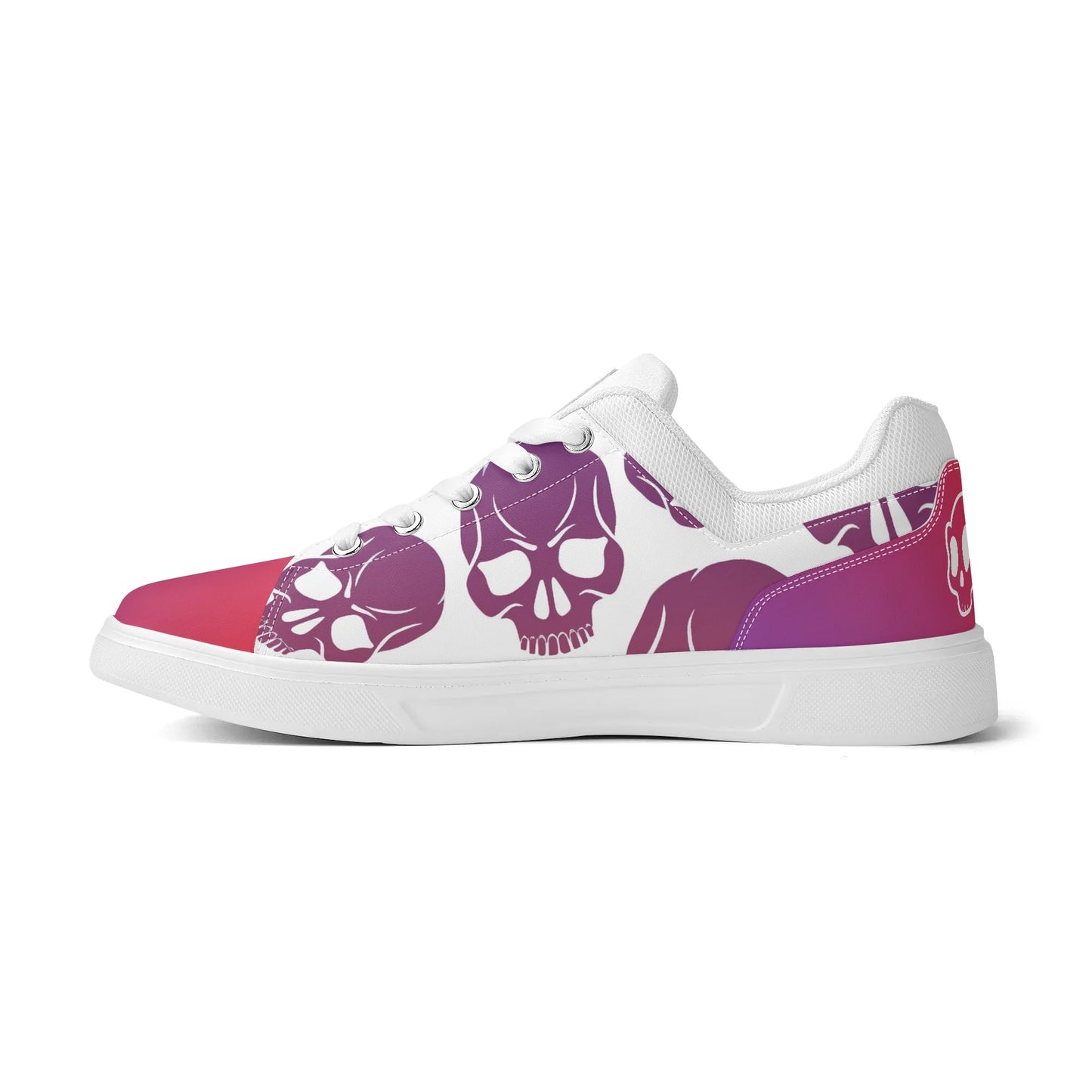 Skullies(c) Unisex PU Leather Skull Pattern Skate Shoes