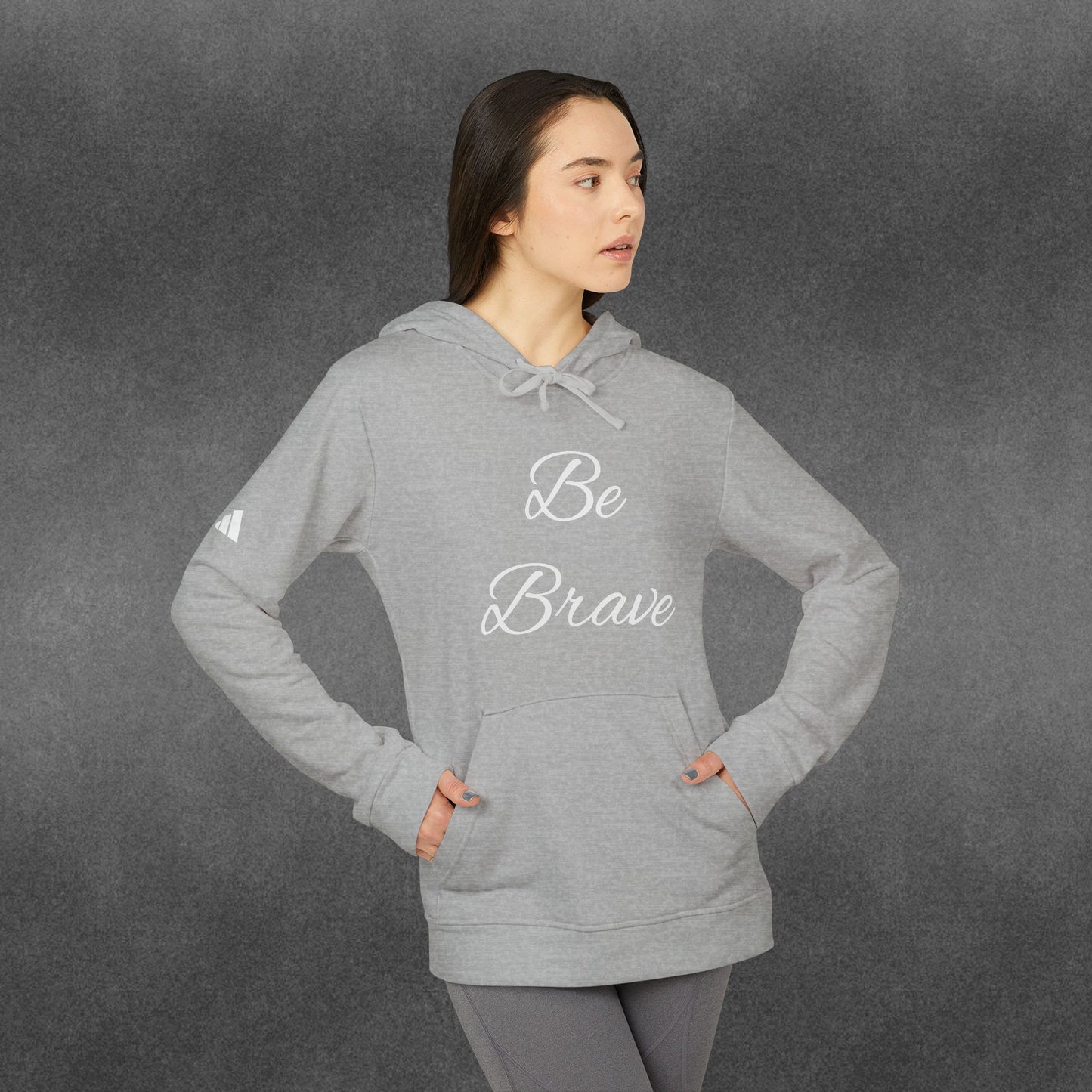 Be Brave Typography adidas® Unisex Fleece Hoodie