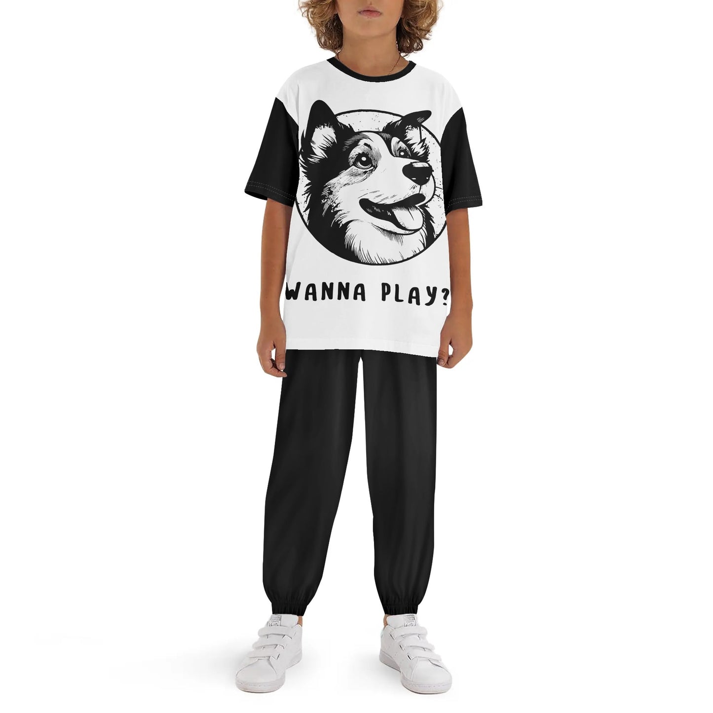 Adorable Graphics Childrens Sleepwear Short Sleeve Shirt and Long Pants Set