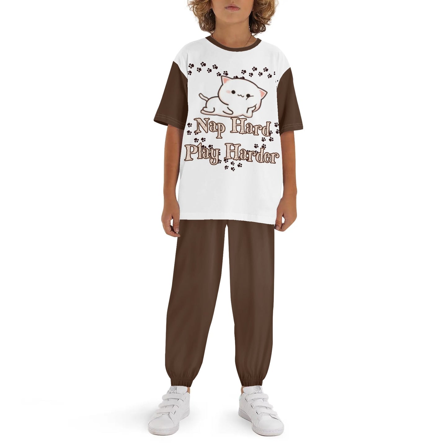 Adorable Graphics Childrens Sleepwear Short Sleeve Shirt and Long Pants Set