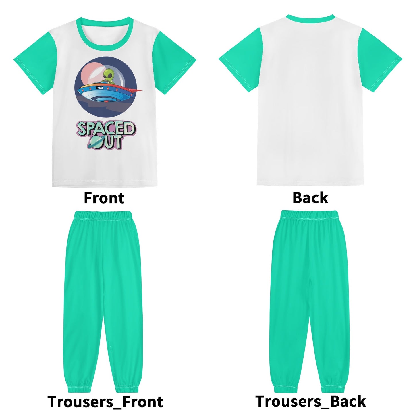 Adorable Graphics Childrens Sleepwear Short Sleeve Shirt and Long Pants Set