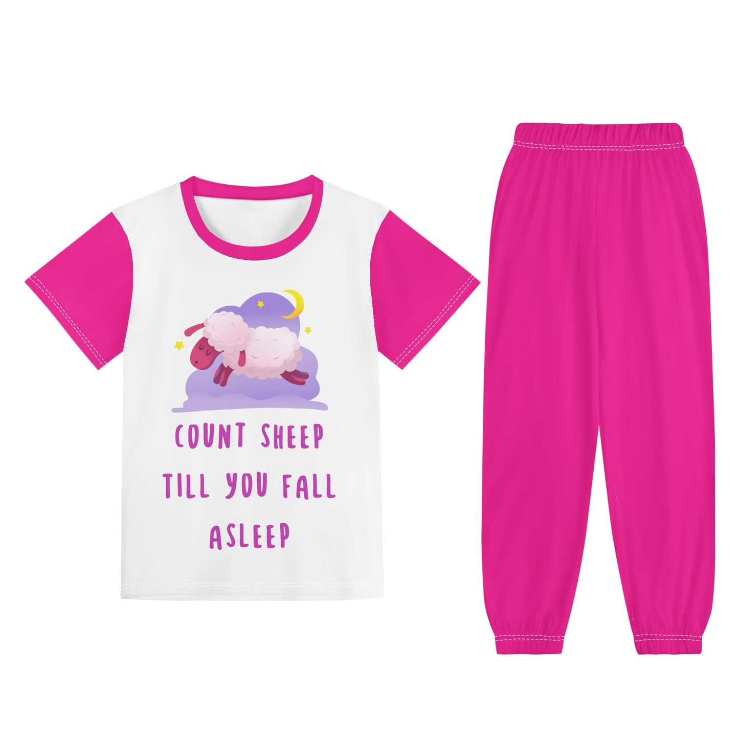 Adorable Graphics Childrens Sleepwear Short Sleeve Shirt and Long Pants Set