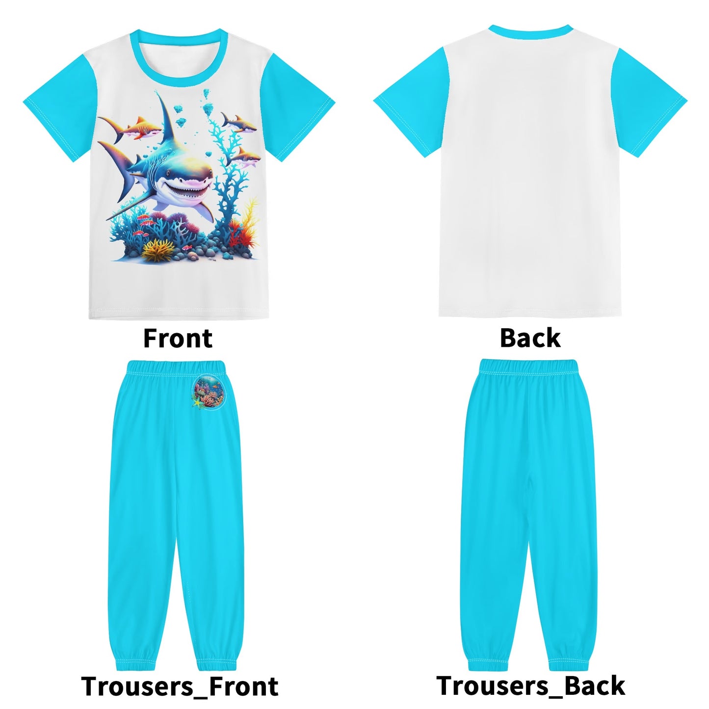 Adorable Graphics Childrens Sleepwear Short Sleeve Shirt and Long Pants Set