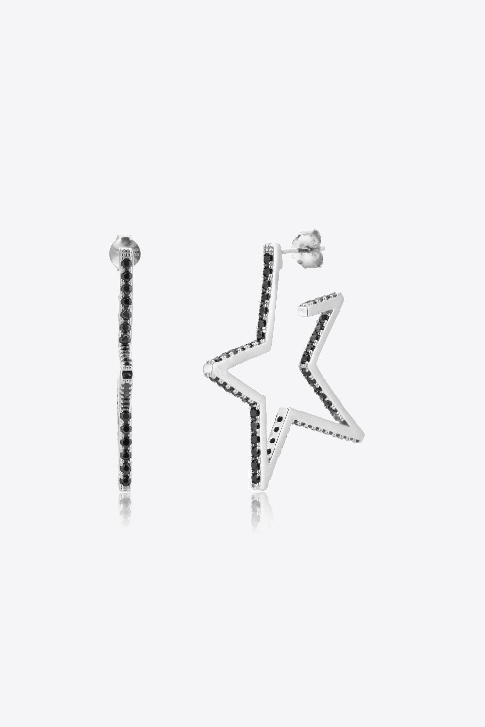 Zircon Star 925 Sterling Silver Earrings - NocturnalExpressions