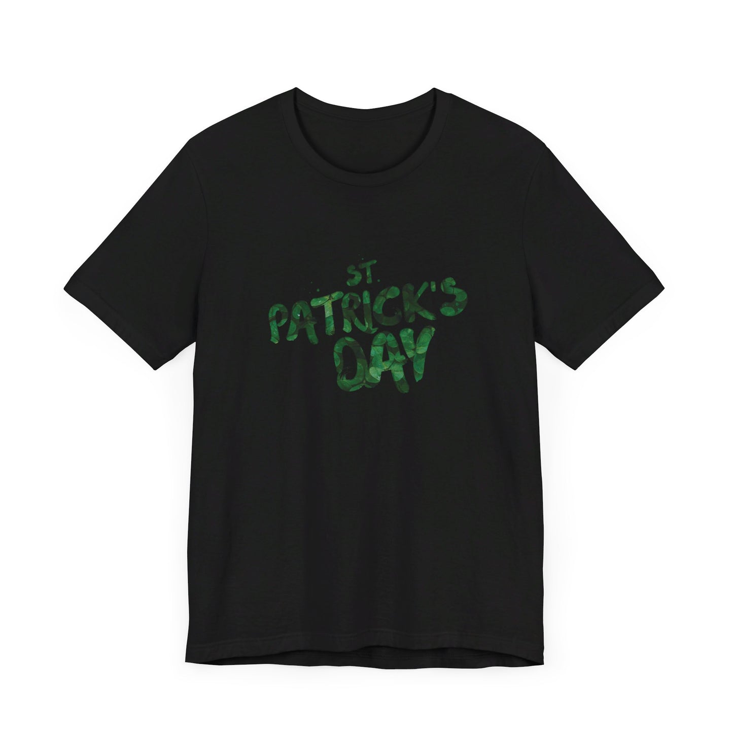 St Patrick's Day Shamrocks Typography Graphic Design Jersey Short Sleeve Tee