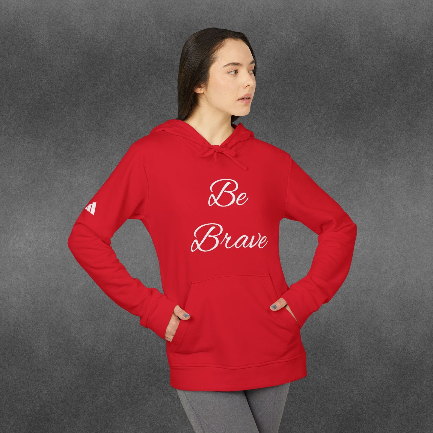 Be Brave Typography adidas® Unisex Fleece Hoodie