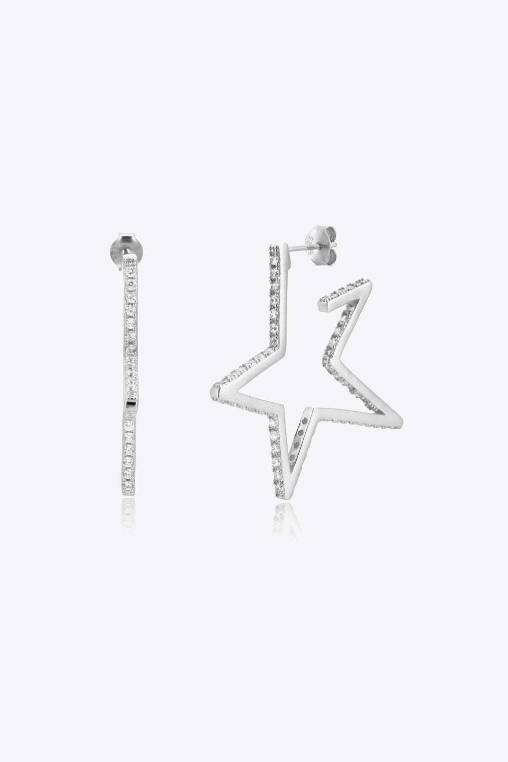 Zircon Star 925 Sterling Silver Earrings - NocturnalExpressions