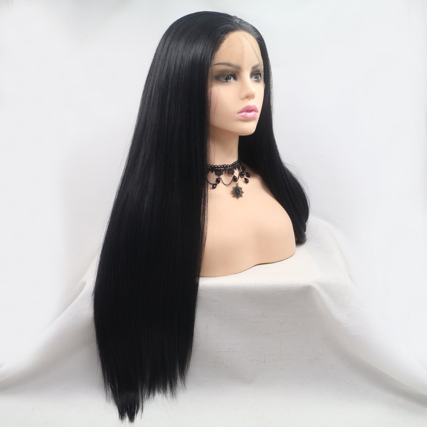 13*3" Lace Front Wigs Synthetic Long Straight 24" 130% Density - NocturnalExpressions