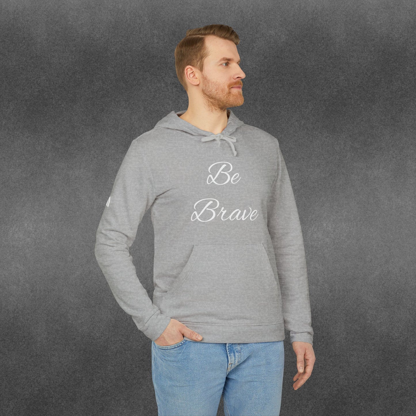 Be Brave Typography adidas® Unisex Fleece Hoodie