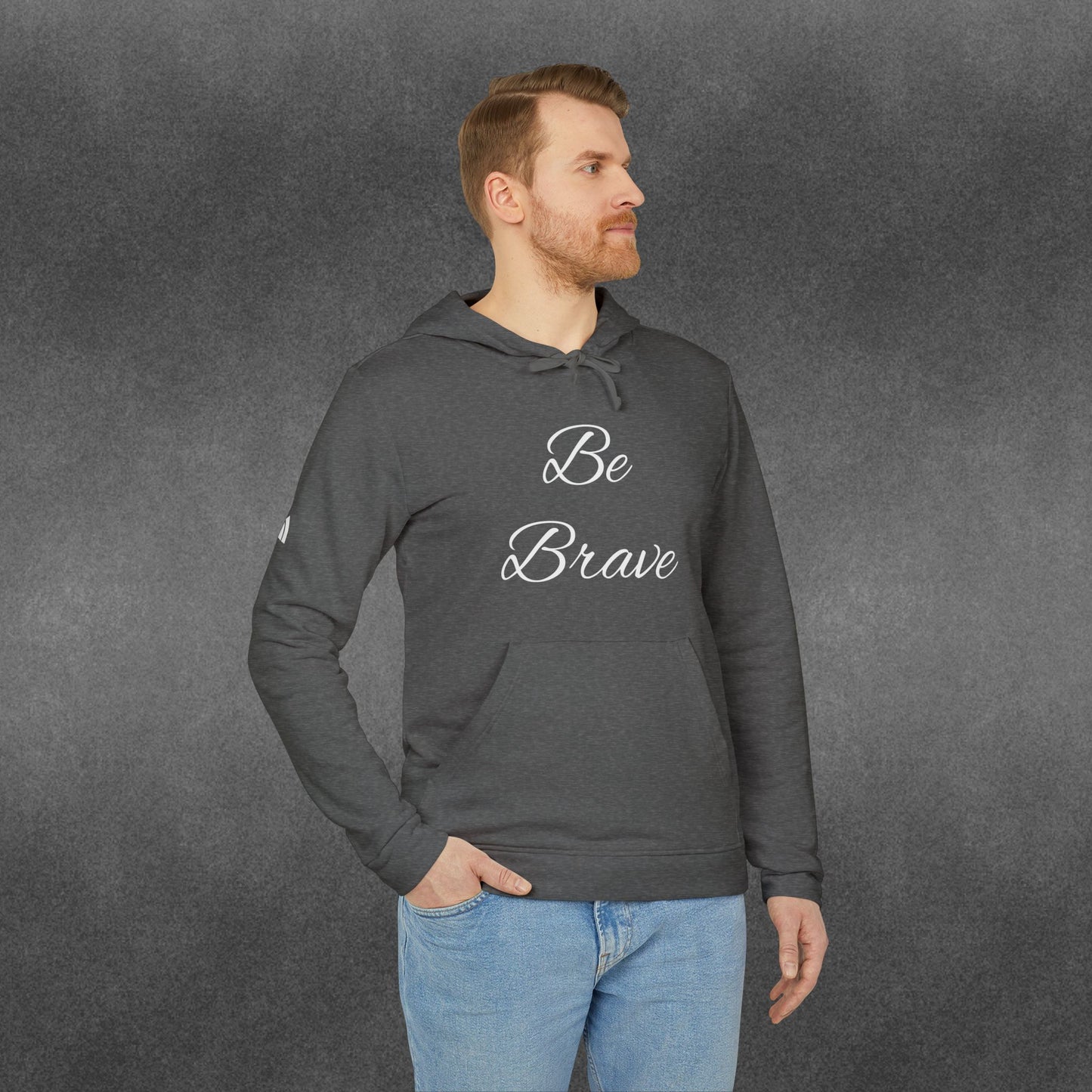 Be Brave Typography adidas® Unisex Fleece Hoodie