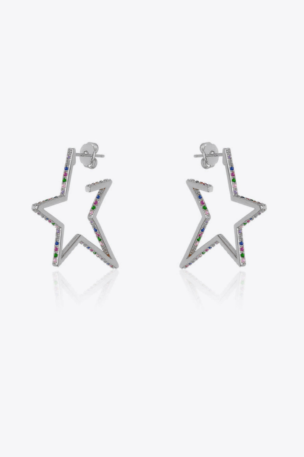 Zircon Star 925 Sterling Silver Earrings - NocturnalExpressions