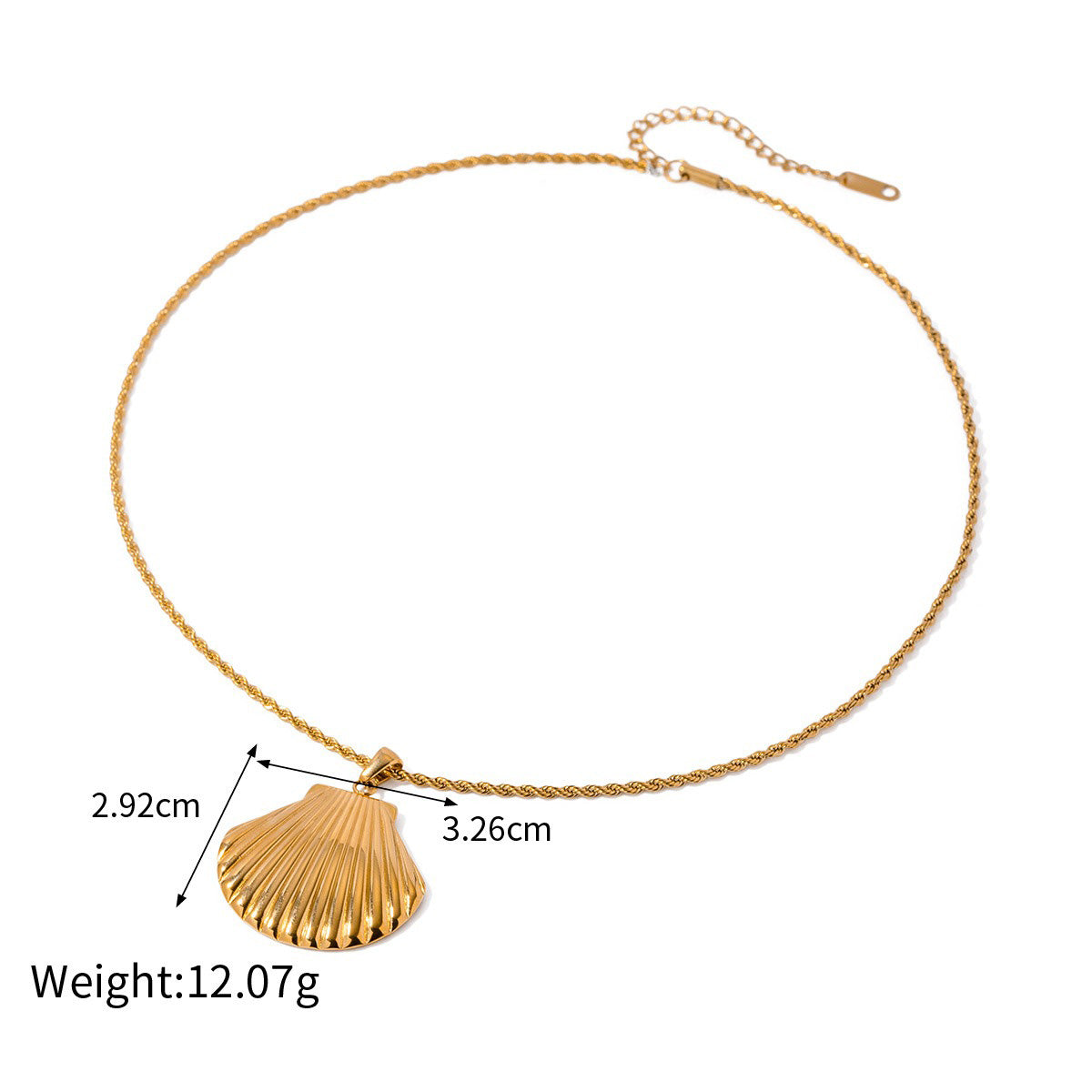 18K Gold Noble and Luxurious Shell/Fishtail/Starfish/conch/Seahorse-shaped Beach Style Necklace - NocturnalExpressions