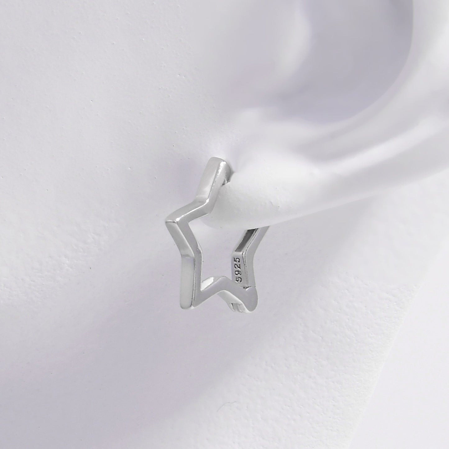 925 Sterling Silver Star Earrings - NocturnalExpressions