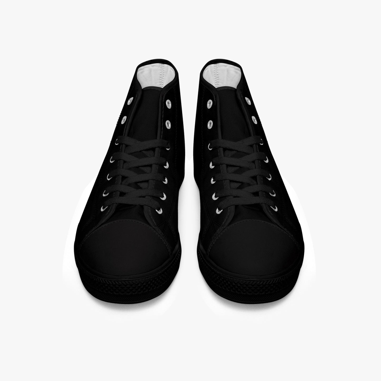 Black and White/Black High-top Canvas Sneakers - NocturnalExpressions