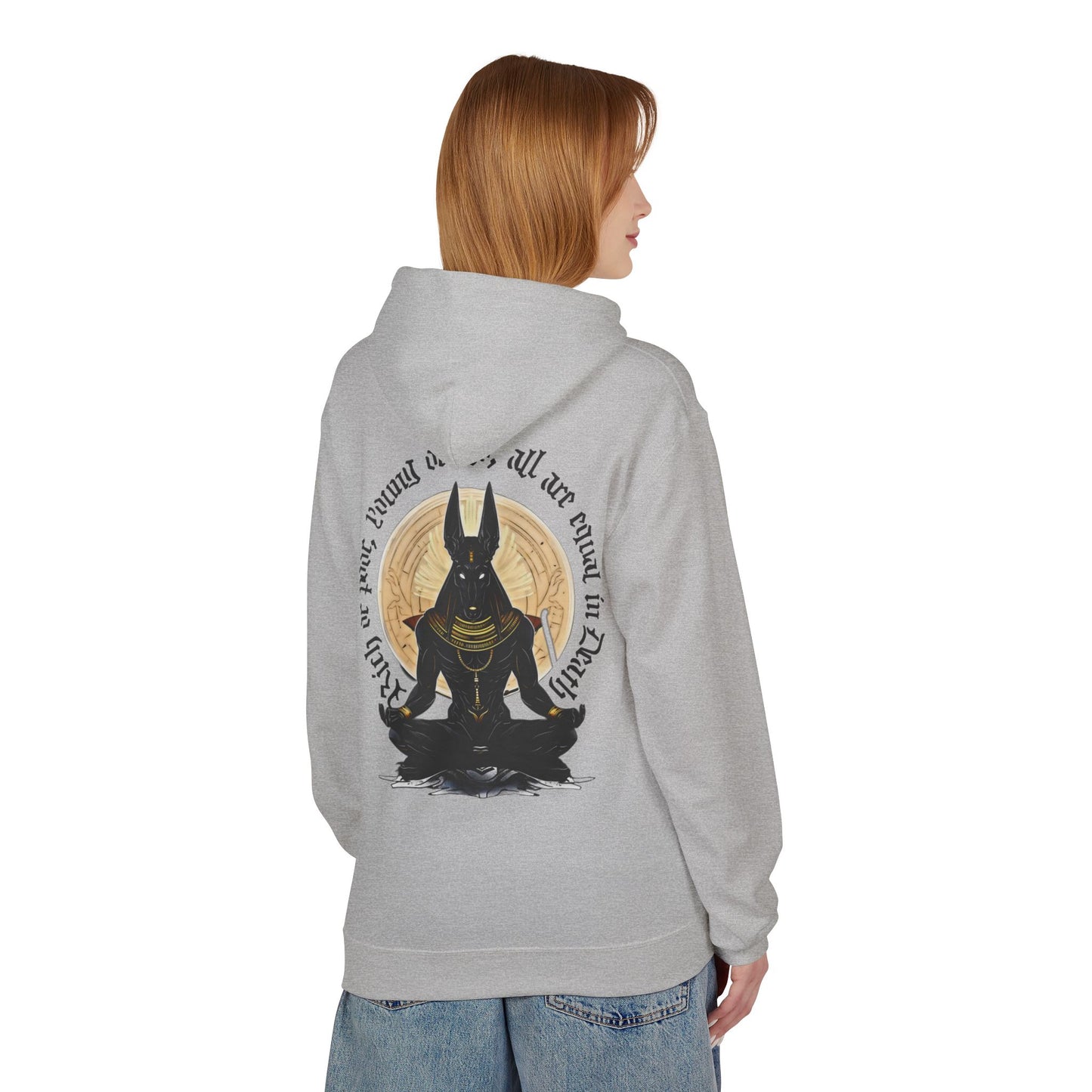 All Are Equal In Death Typographical Art Unisex Softstyle Fleece Hoodie