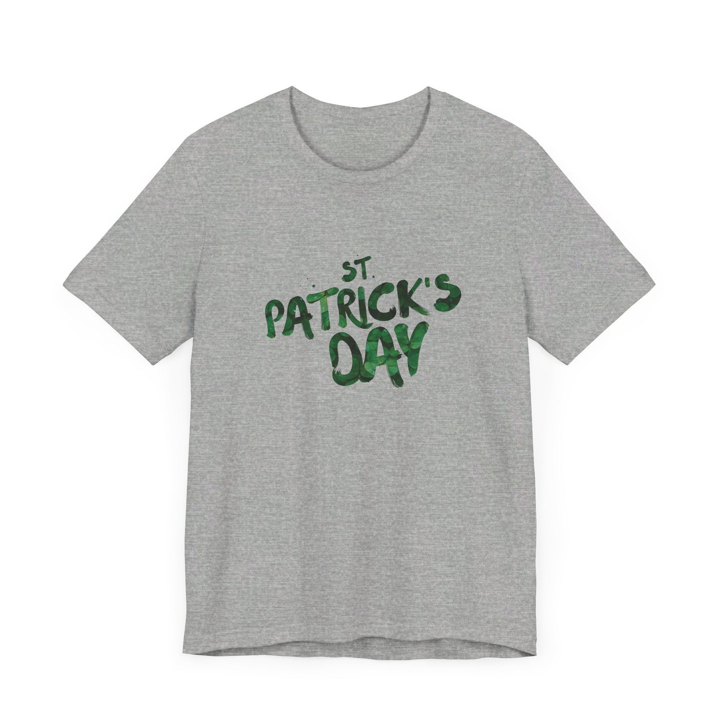 St Patrick's Day Shamrocks Typography Graphic Design Jersey Short Sleeve Tee