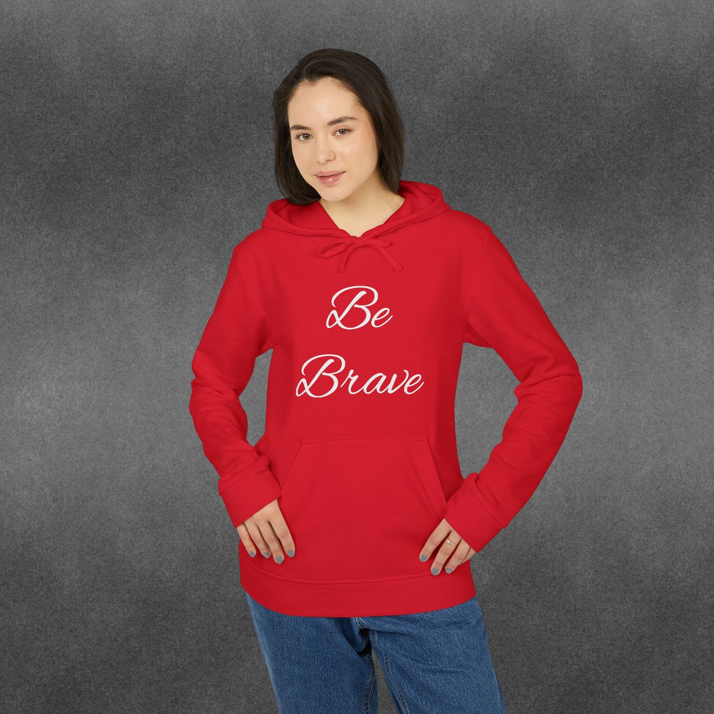 Be Brave Typography adidas® Unisex Fleece Hoodie