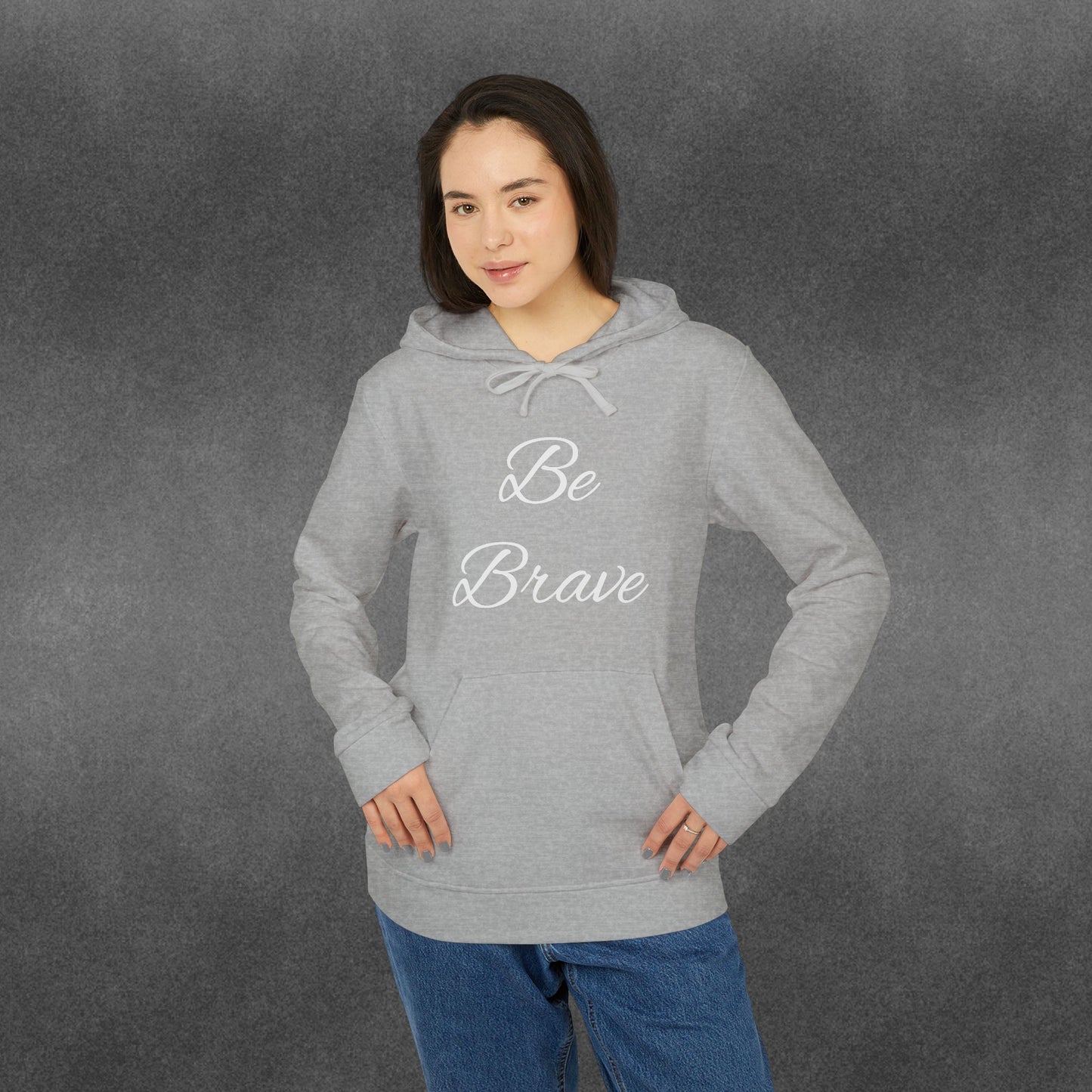 Be Brave Typography adidas® Unisex Fleece Hoodie