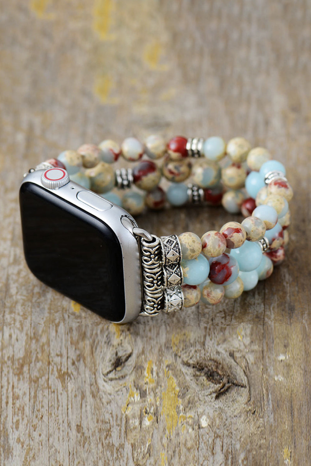 Synthetic Imperial Jasper Beaded Watchband Bracelet - NocturnalExpressions