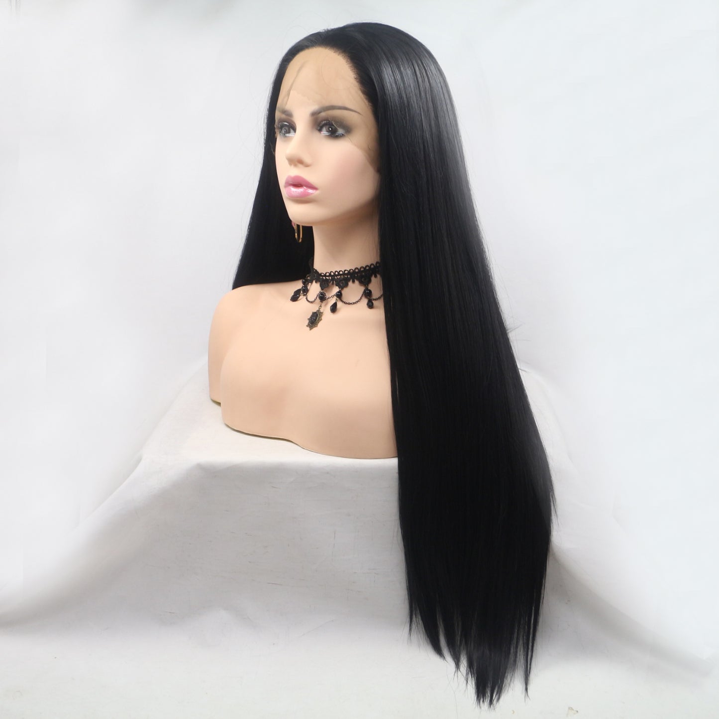 13*3" Lace Front Wigs Synthetic Long Straight 24" 130% Density - NocturnalExpressions