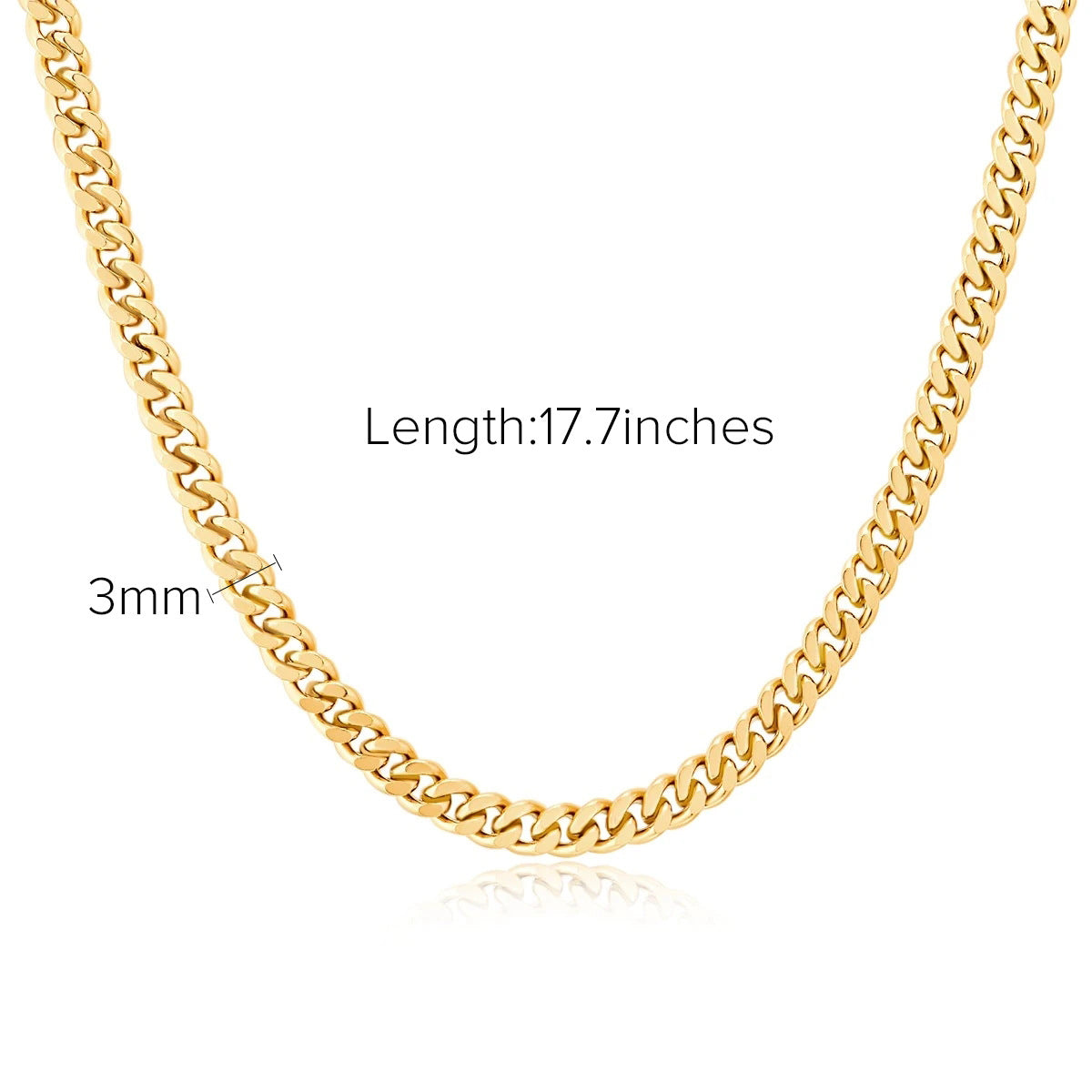 18K Gold Vintage Simple Cuban Chain Design Versatile Necklace - NocturnalExpressions