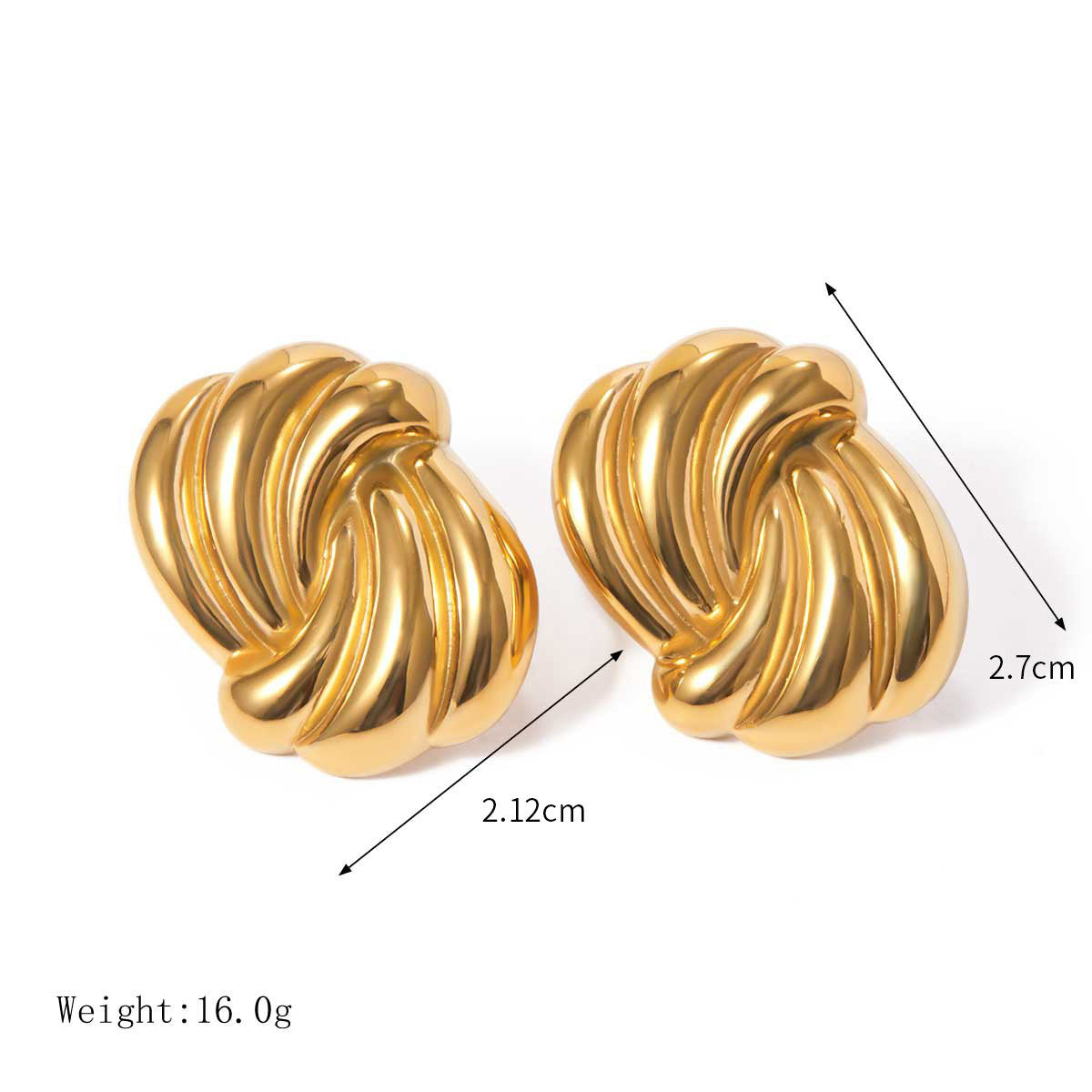 18K Gold Exquisite and Noble Shell-shaped Design Beach Style Light Luxury Earrings - NocturnalExpressions