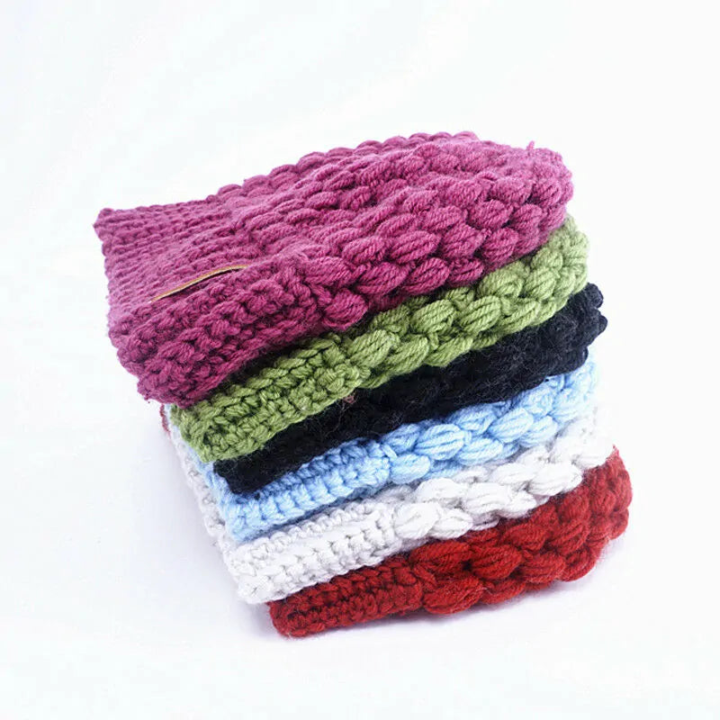 Women's Knitted Winter Ponytail Hats