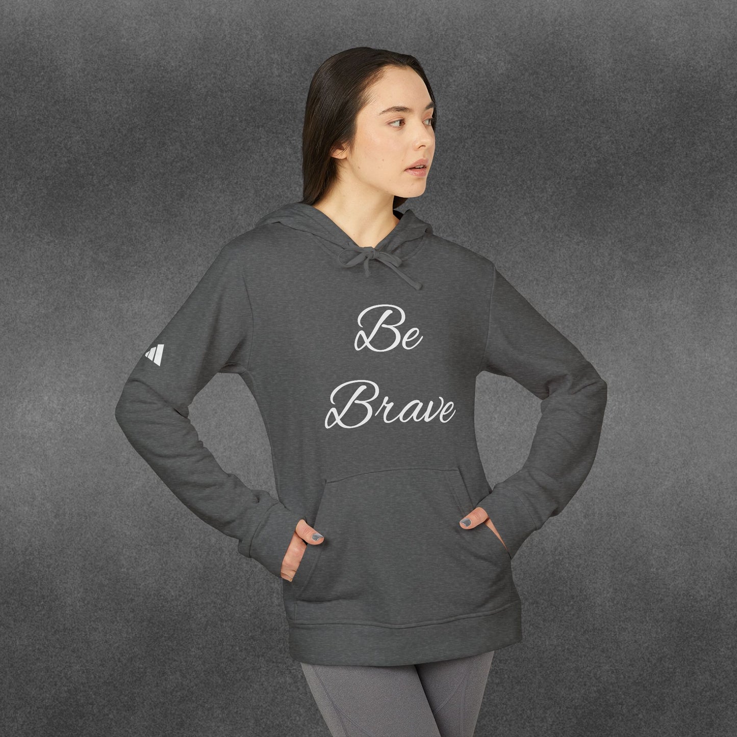 Be Brave Typography adidas® Unisex Fleece Hoodie