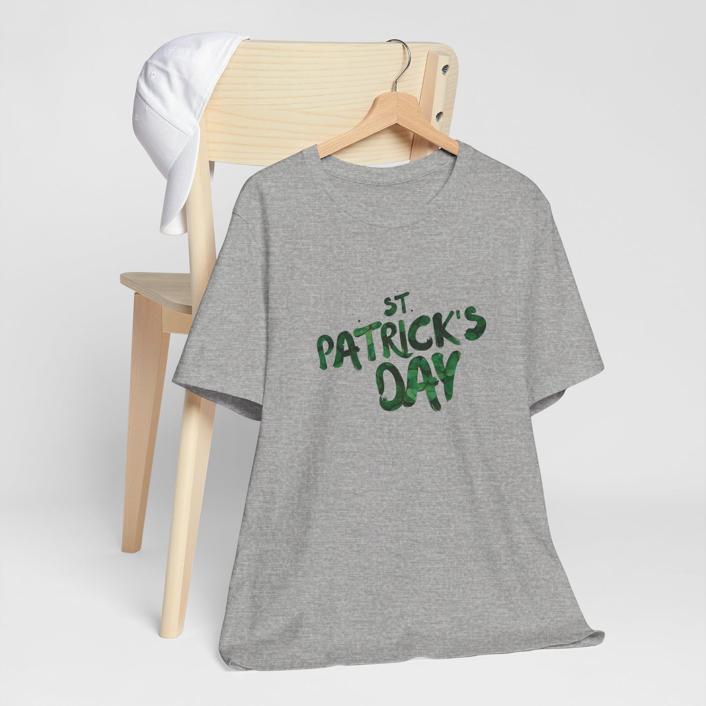 St Patrick's Day Shamrocks Typography Graphic Design Jersey Short Sleeve Tee