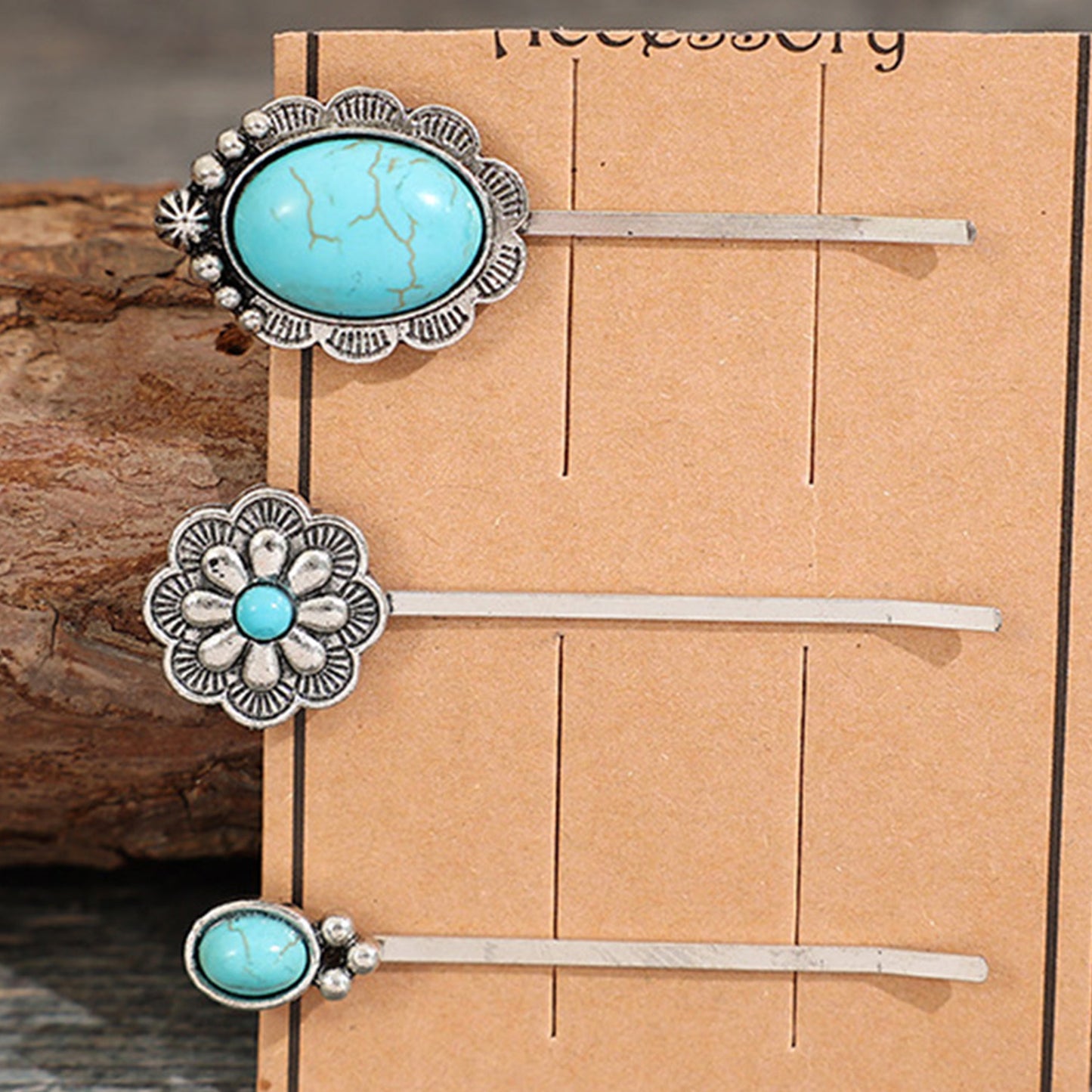 3 PCS/Set Artificial Turquoise Hair Pins - NocturnalExpressions