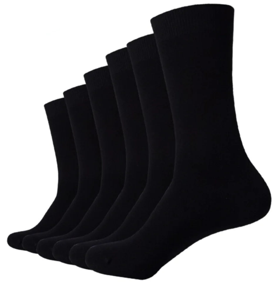 Black Breathable Business Dress Socks - NocturnalExpressions