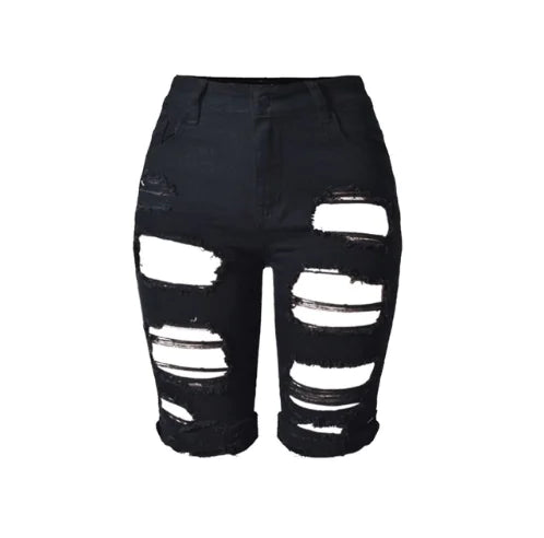 Bermuda Ripped Shorts - NocturnalExpressions