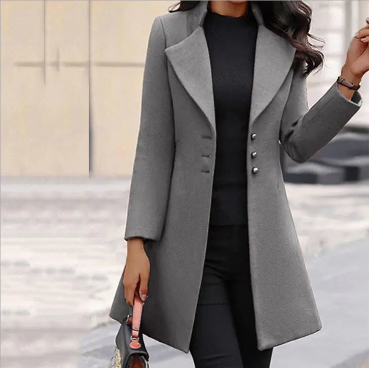 Business Button Down Pea Coat - NocturnalExpressions