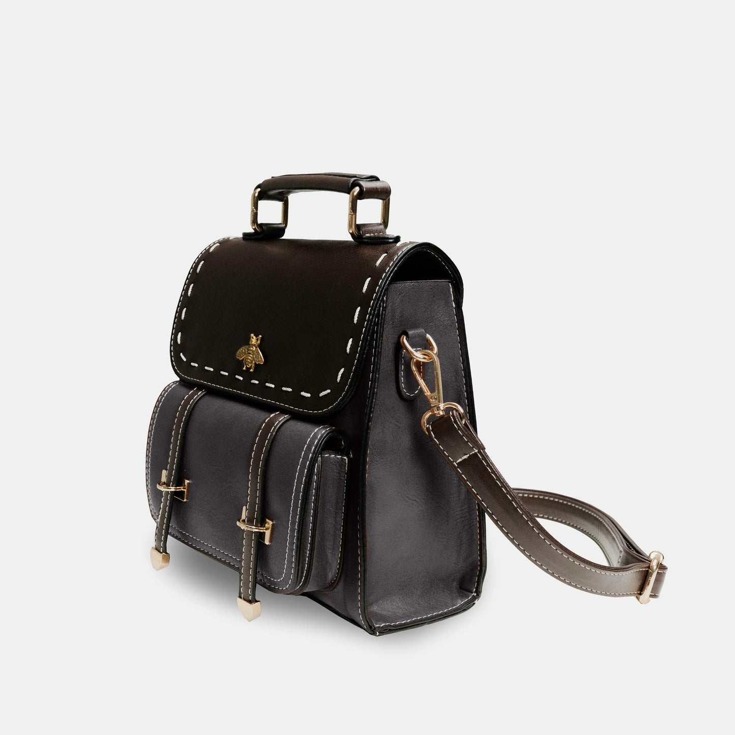 Bumblebee Leather Backpack Handbag - NocturnalExpressions