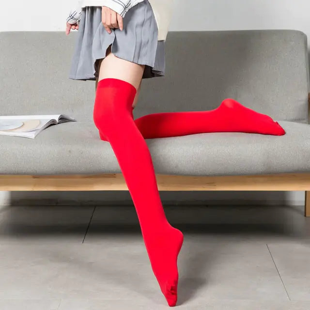 Solid Color Long Socks