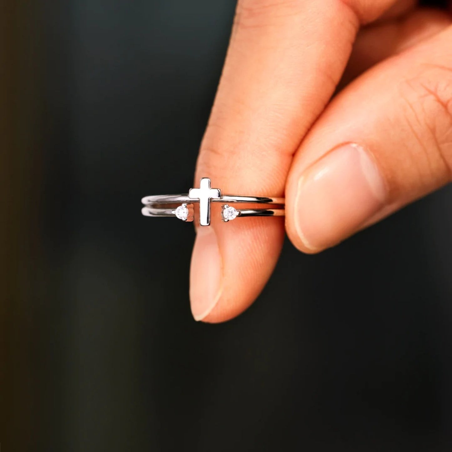 925 Sterling Silver Cross Ring - NocturnalExpressions