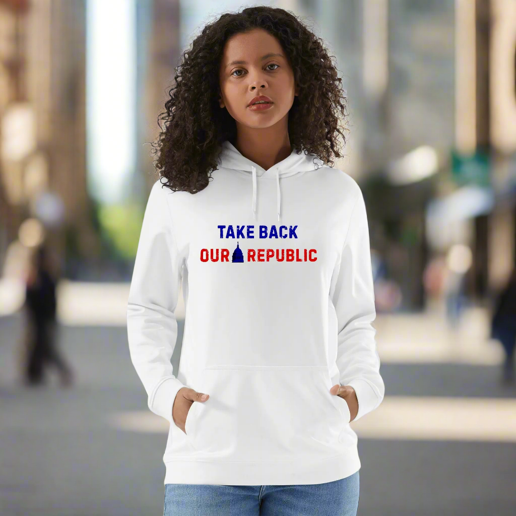 Take Back Our Republic Typography Cotton Pullover Hoodie