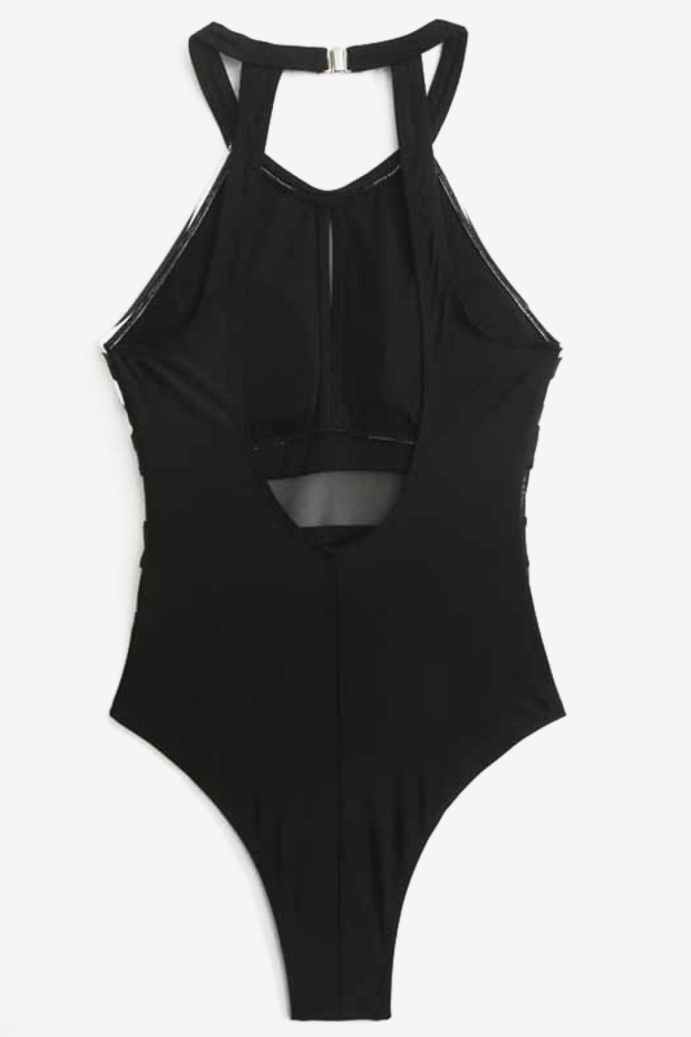 Striped Backless One-Piece Swimsuit - NocturnalExpressions